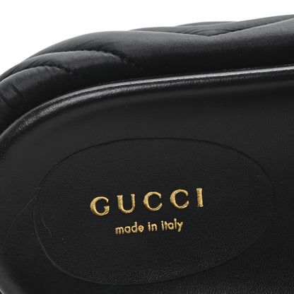 Gucci Nylon Cora Matelasse Angelina Platform 55mm Slide Sandals 40 Black 8 of 10