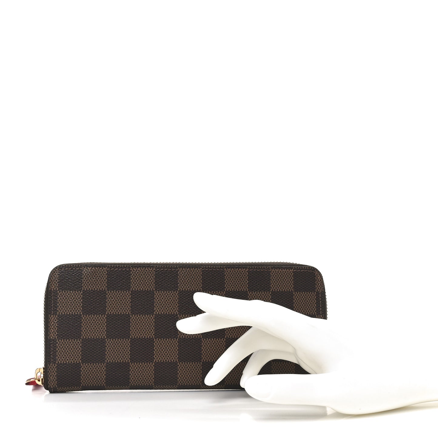 Damier Ebene Clemence Wallet Cherry