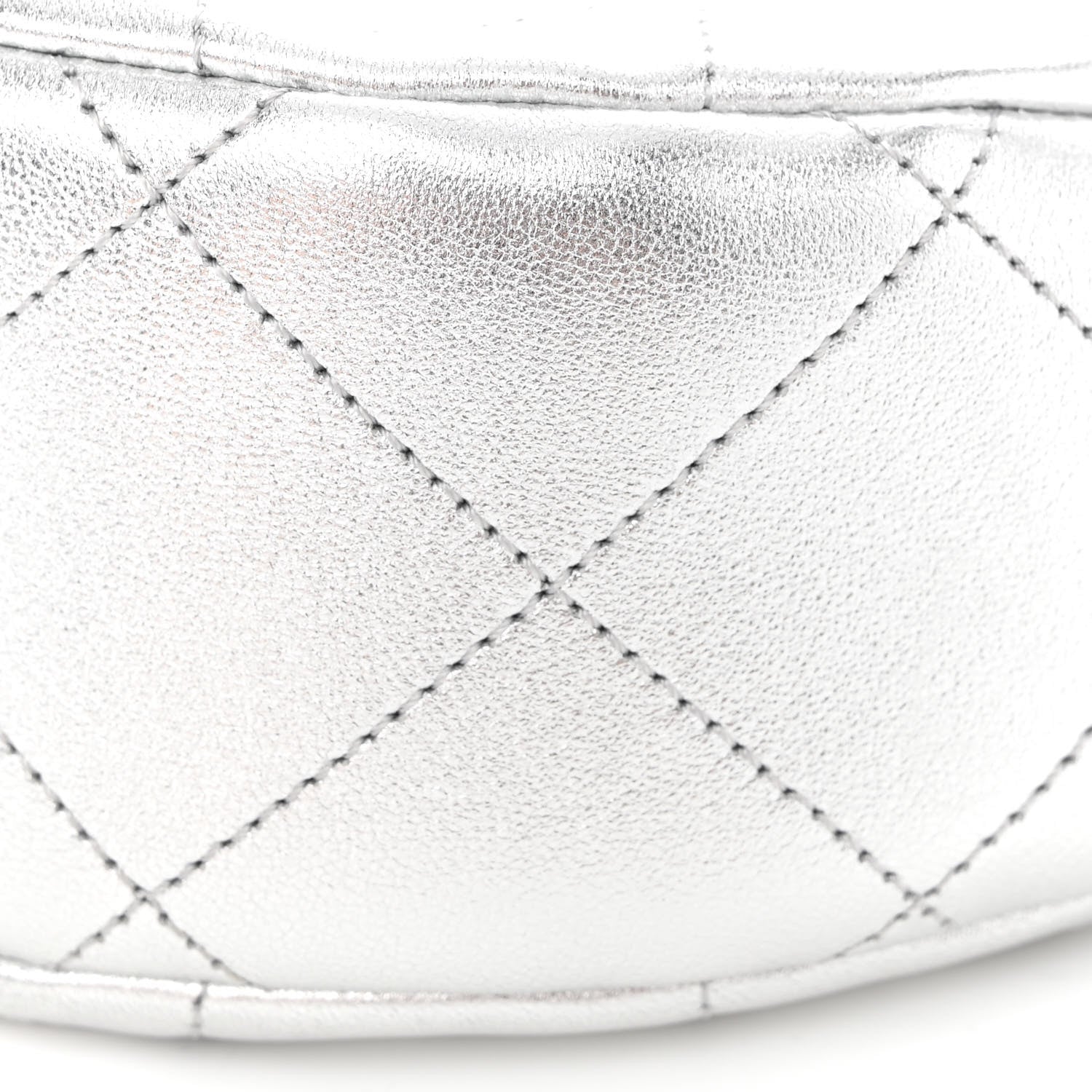 Chanel Metallic Lambskin Chain Rows Quilted Chain Hobo Silver 10 of 10