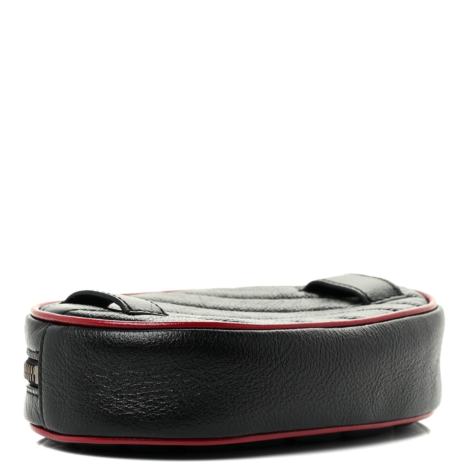 Gucci Azalea Calfskin Matelasse Diagonal Torchon GG Marmont Belt Bag 75 30 Black Romantic Cerise 4 of 12