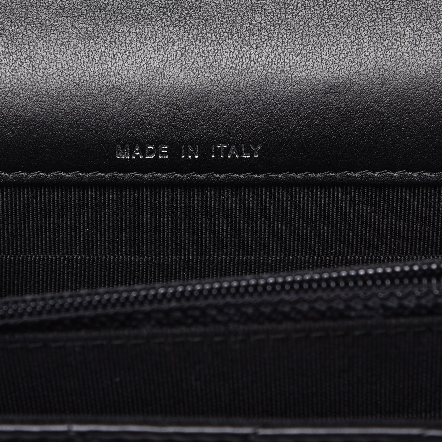 Aged Calfskin Chevron Quilted Reissue 2.55 Square Wallet On Chain WOC So Black