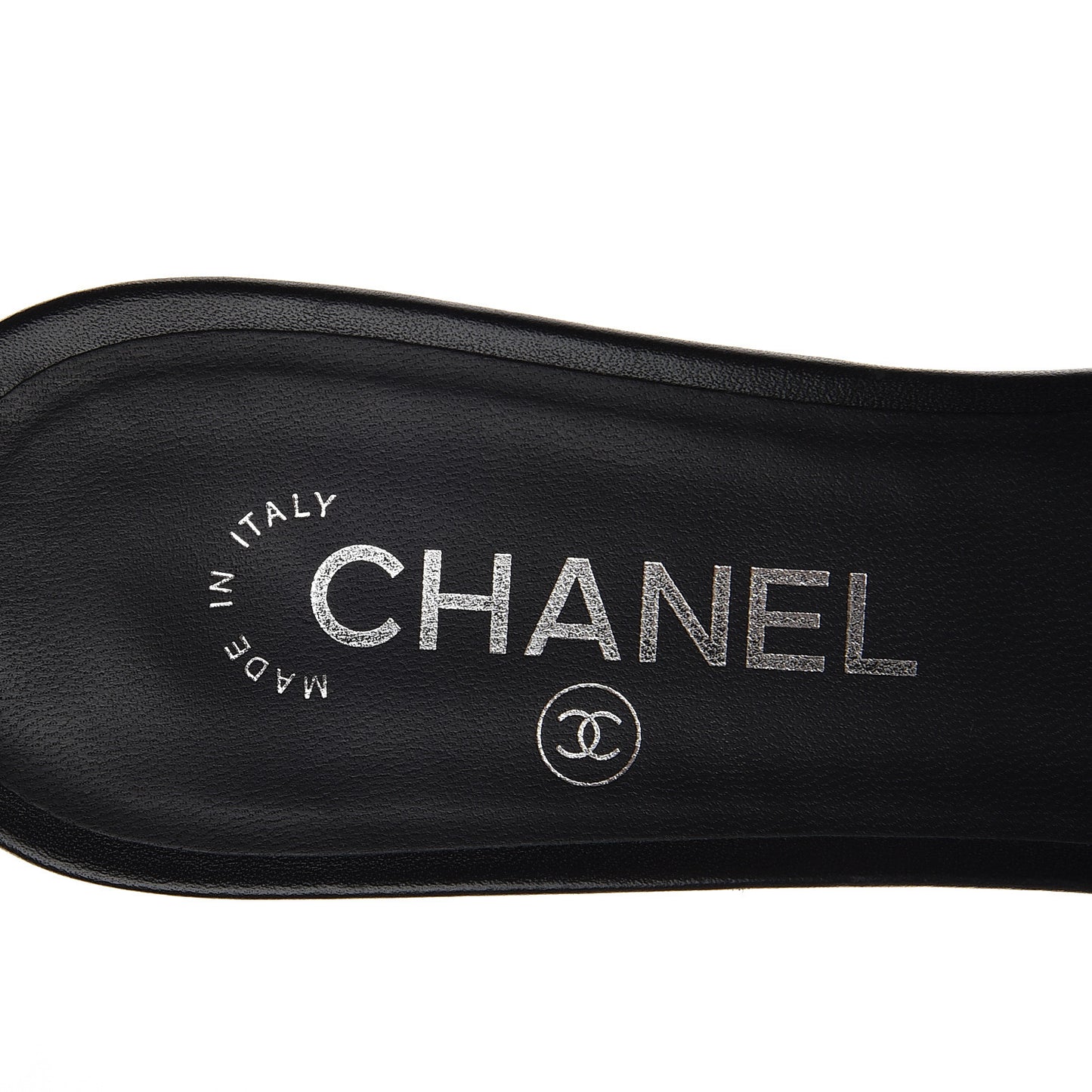 PVC Lambskin Logo Mules 40 Black
