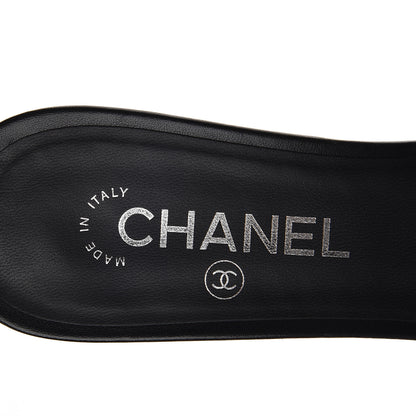 Chanel PVC Lambskin Logo Mules 40 Black 8 of 13