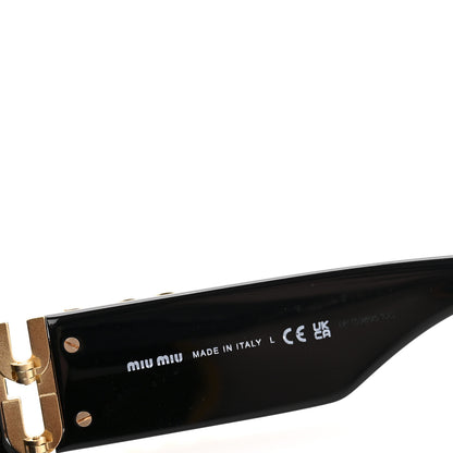 Miu Miu Acetate Oval Glimpse Sunglasses SMU11W Black 4 of 8