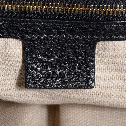 Gucci Pebbled Calfskin Medium Soho Shoulder Bag Black 6 of 7