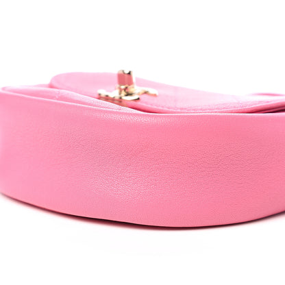 Chanel Goatskin Stitched Casual Trip Messenger Flap Pink 8 of 9