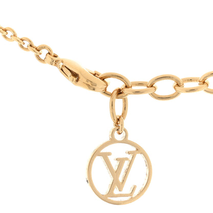 Louis Vuitton Metal Crystal LV Iconic Necklace Gold 3 of 5