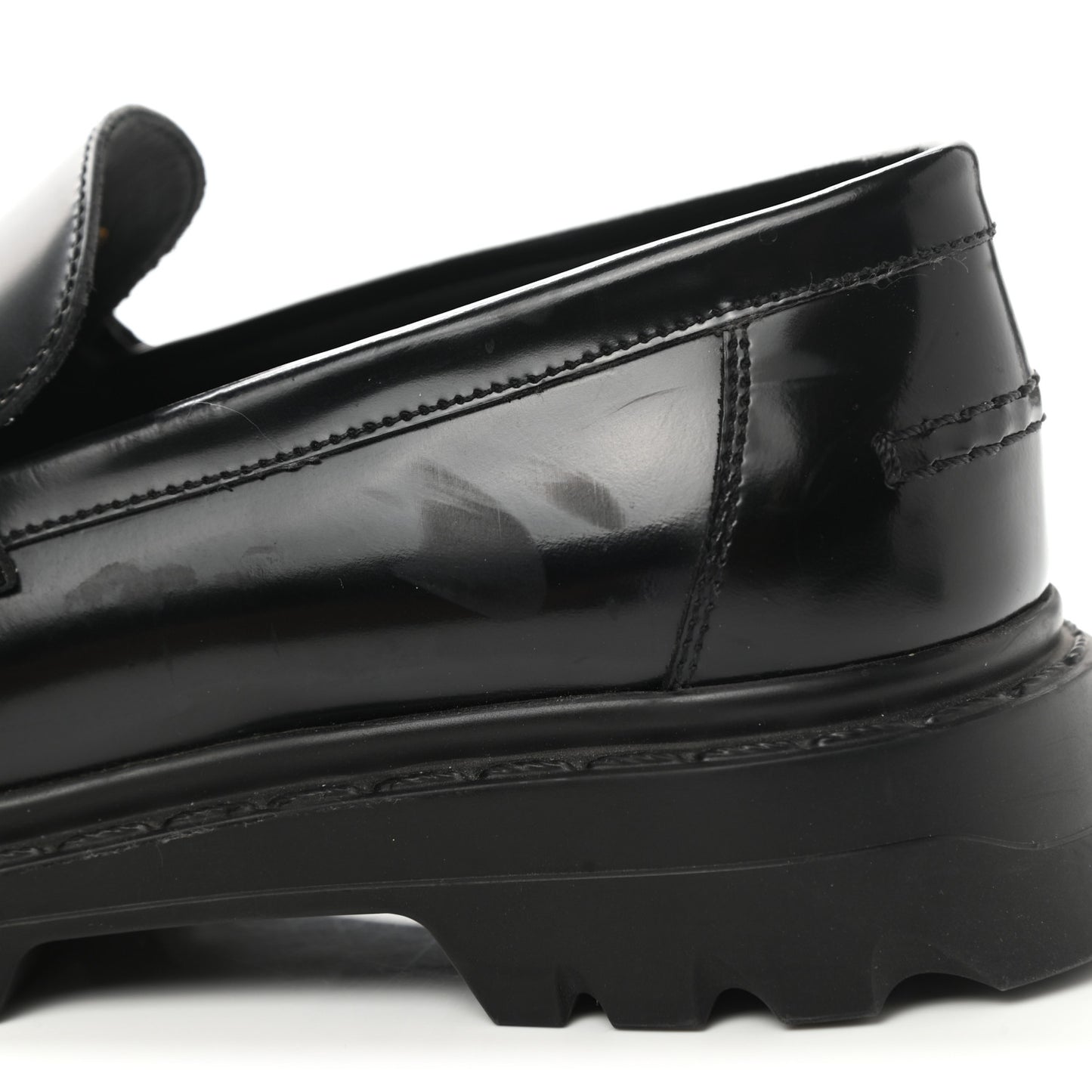Brushed Calfskin Dior Code Lug Sole 15mm Loafers 35.5 Black