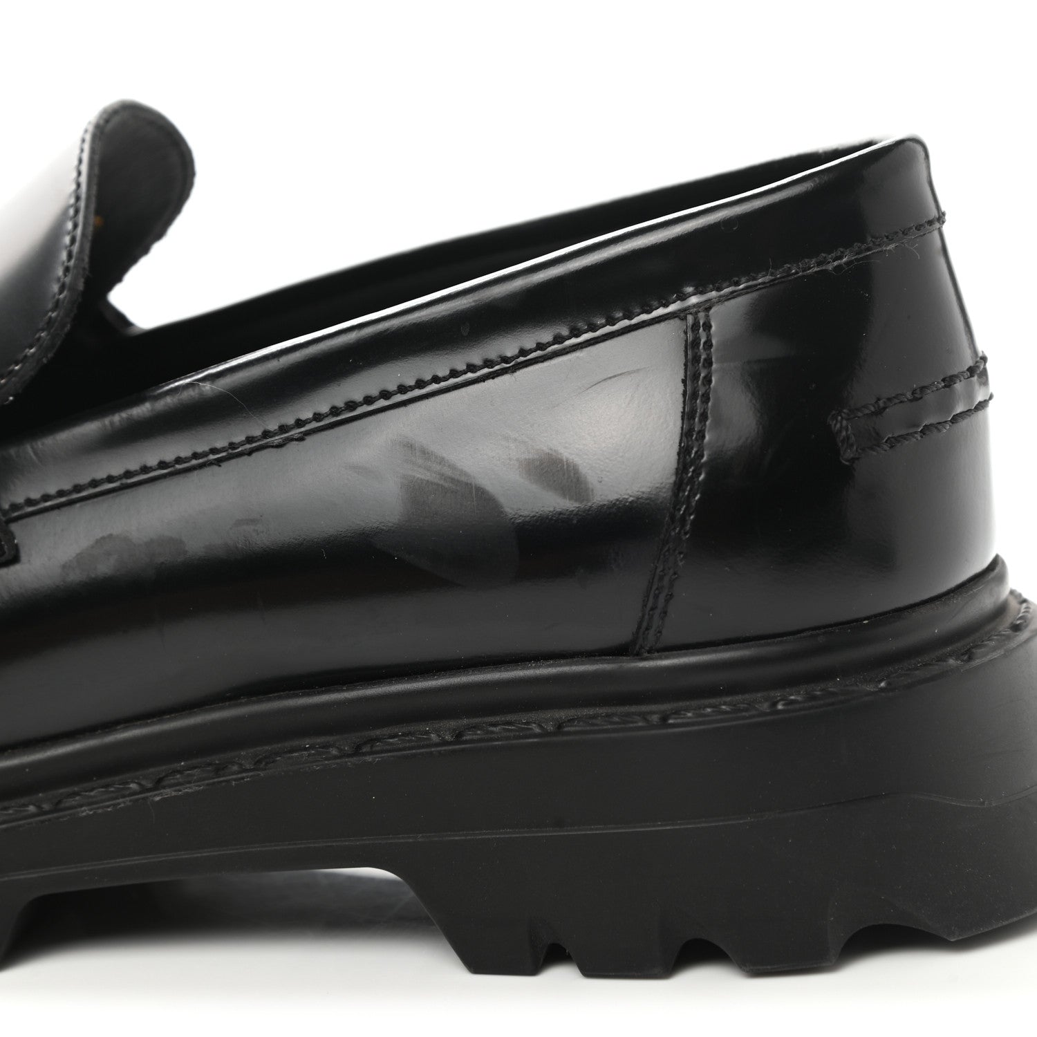 Christian Dior Brushed Calfskin Dior Code Lug Sole 15mm Loafers 35.5 Black 11 of 11