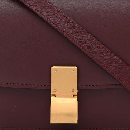 Celine Box Calfskin Small Classic Box Flap Bag Burgundy 8 of 11