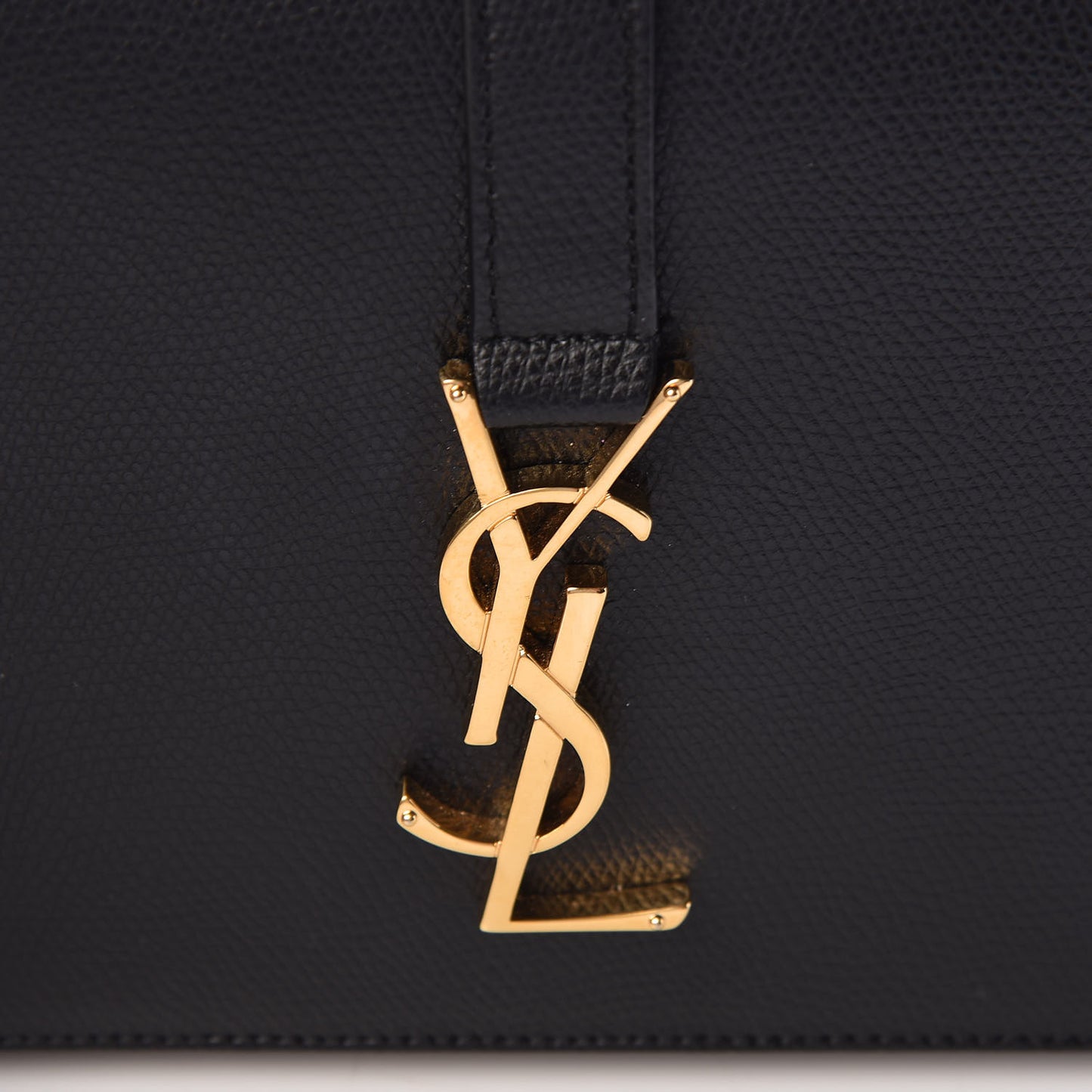Textured Calfskin Medium Classic Monogram Universite Bag Black