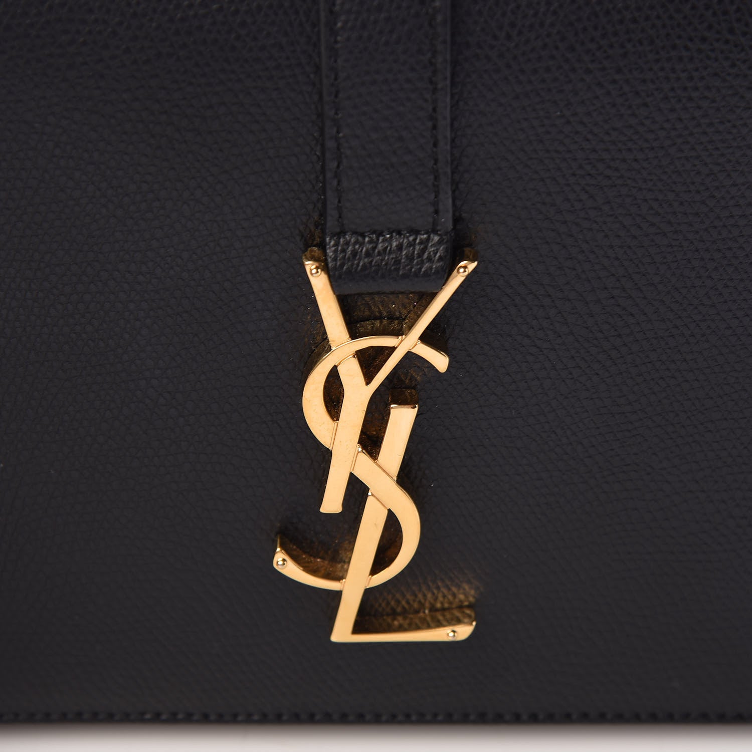 Saint Laurent Textured Calfskin Medium Classic Monogram Universite Bag Black 9 of 9
