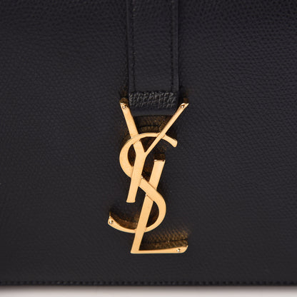 Saint Laurent Textured Calfskin Medium Classic Monogram Universite Bag Black 9 of 9