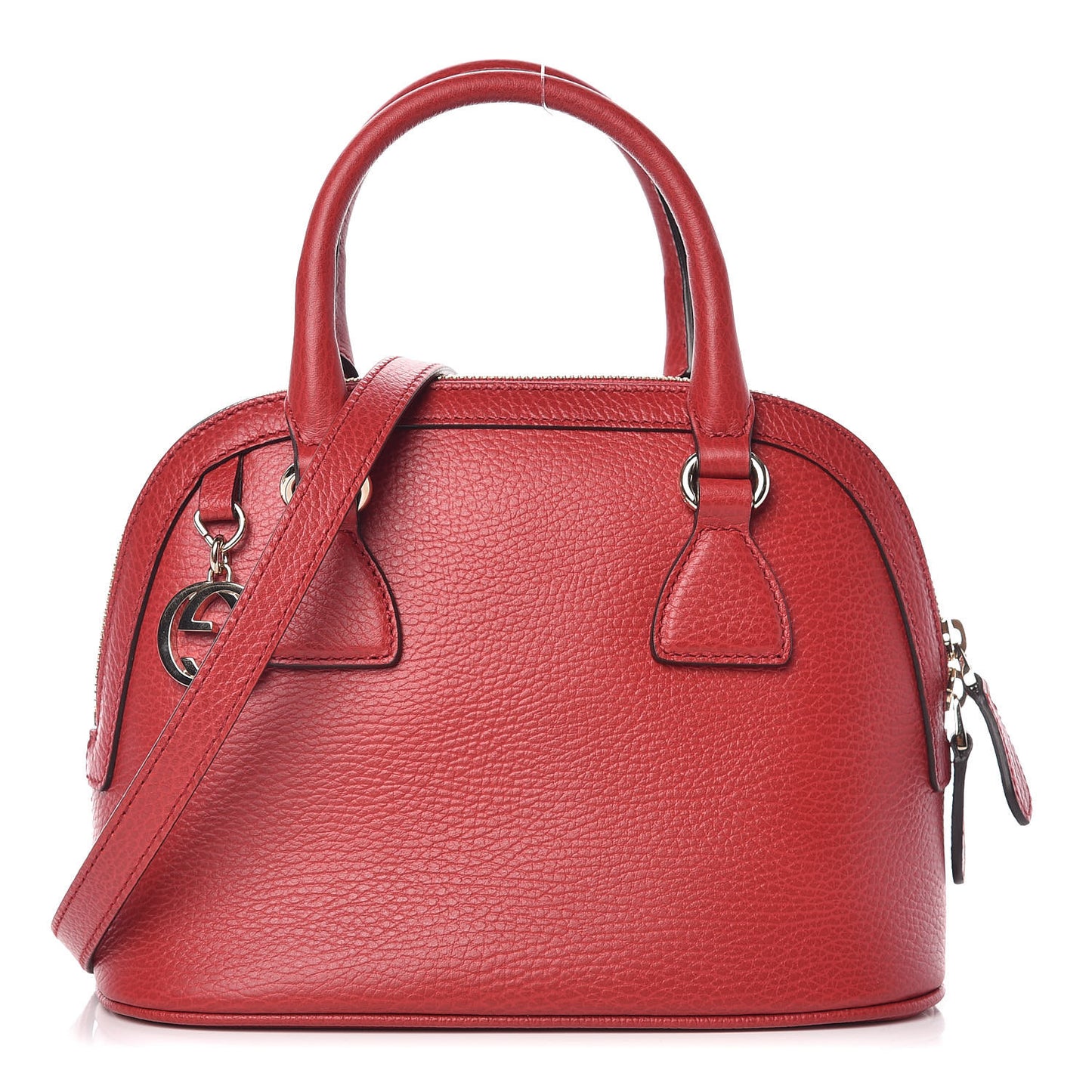 Dollar Calfskin Small GG Charm Dome Bag Red