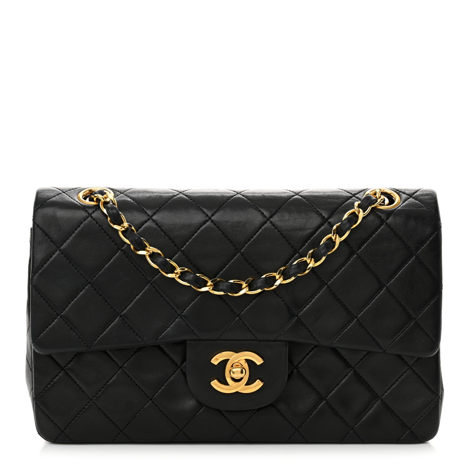 Chanel Lambskin Quilted Small Double Flap Black 1 of 15