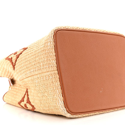 Louis Vuitton Raffia Calfskin Monogram Neonoe MM Tan 8 of 10