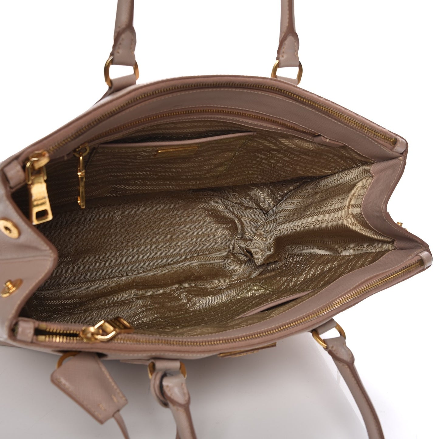 Saffiano Large Galleria Double Zip Tote Cammeo