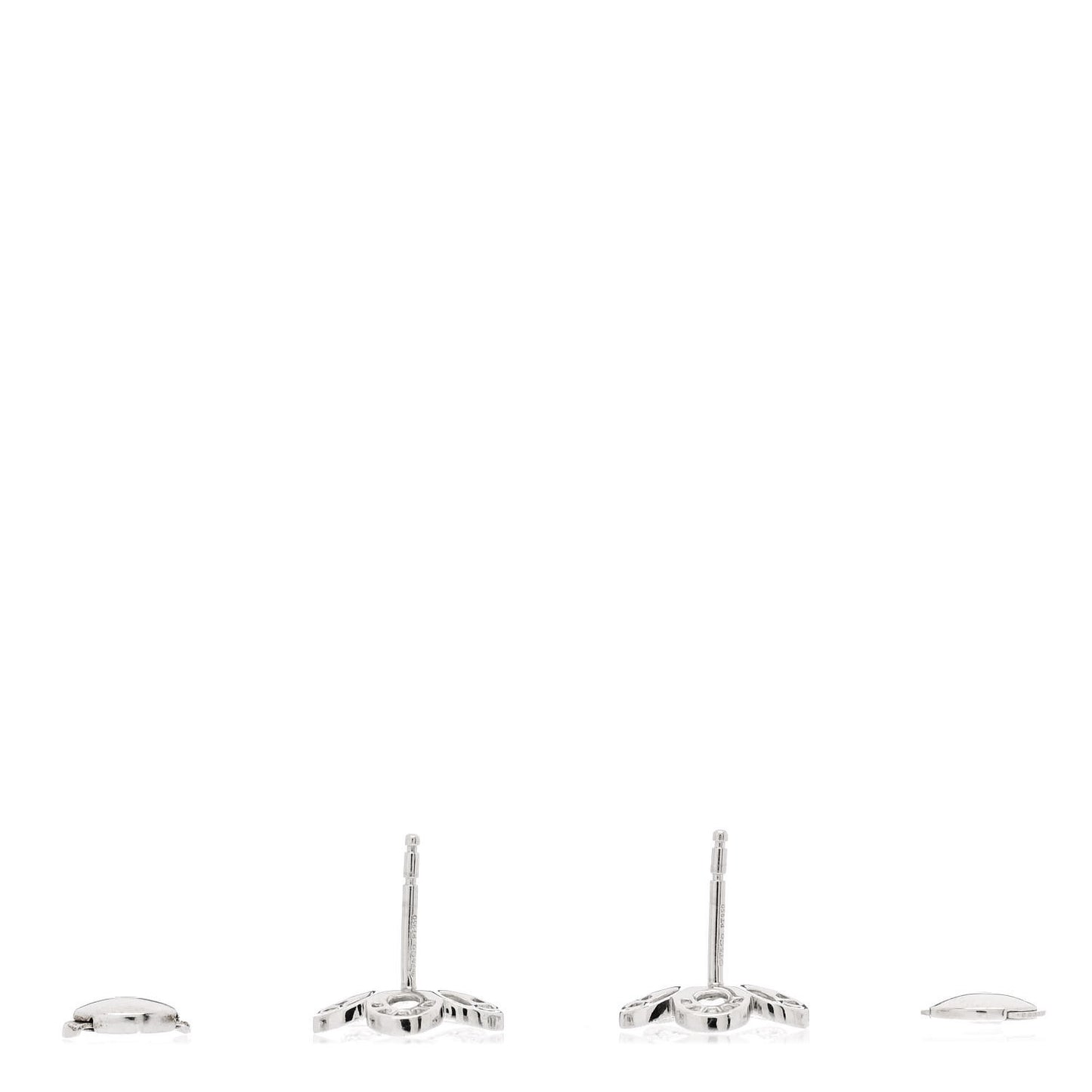Platinum Diamond Enchant Flower Stud Earrings