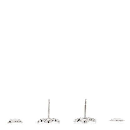 Tiffany Platinum Diamond Enchant Flower Stud Earrings 3 of 4