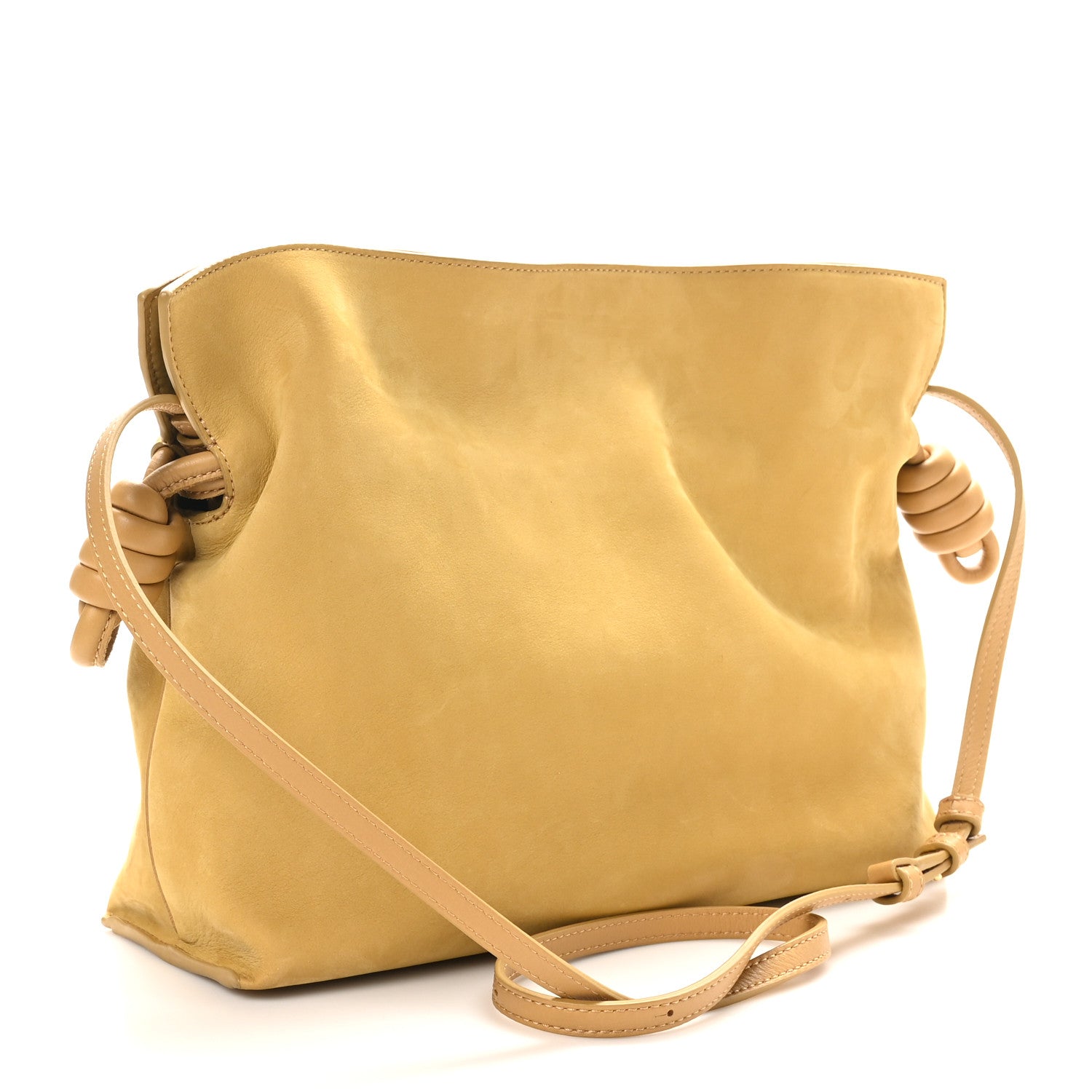 Loewe Nubuck Small Flamenco Knot Bag Desert 3 of 9