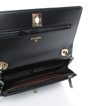 Chanel Lambskin Quilted Trendy CC Wallet On Chain WOC Black 6 of 11