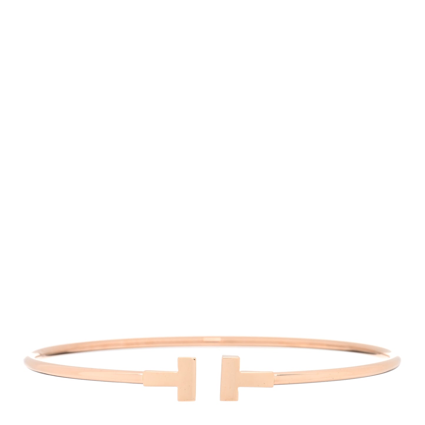 18K Rose Gold Narrow T Wire Bracelet