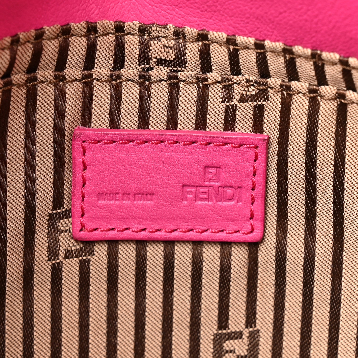 Fendi Vitello Flamingo Fendista Pouchette Crossbody Lampone 5 of 9