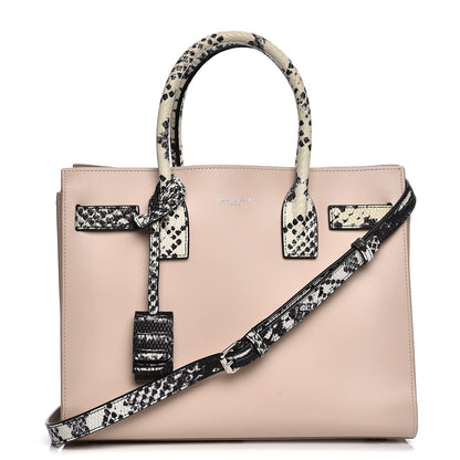 Saint Laurent Calfskin Embossed Python Baby Sac De Jour Powder Pink 1 of 9