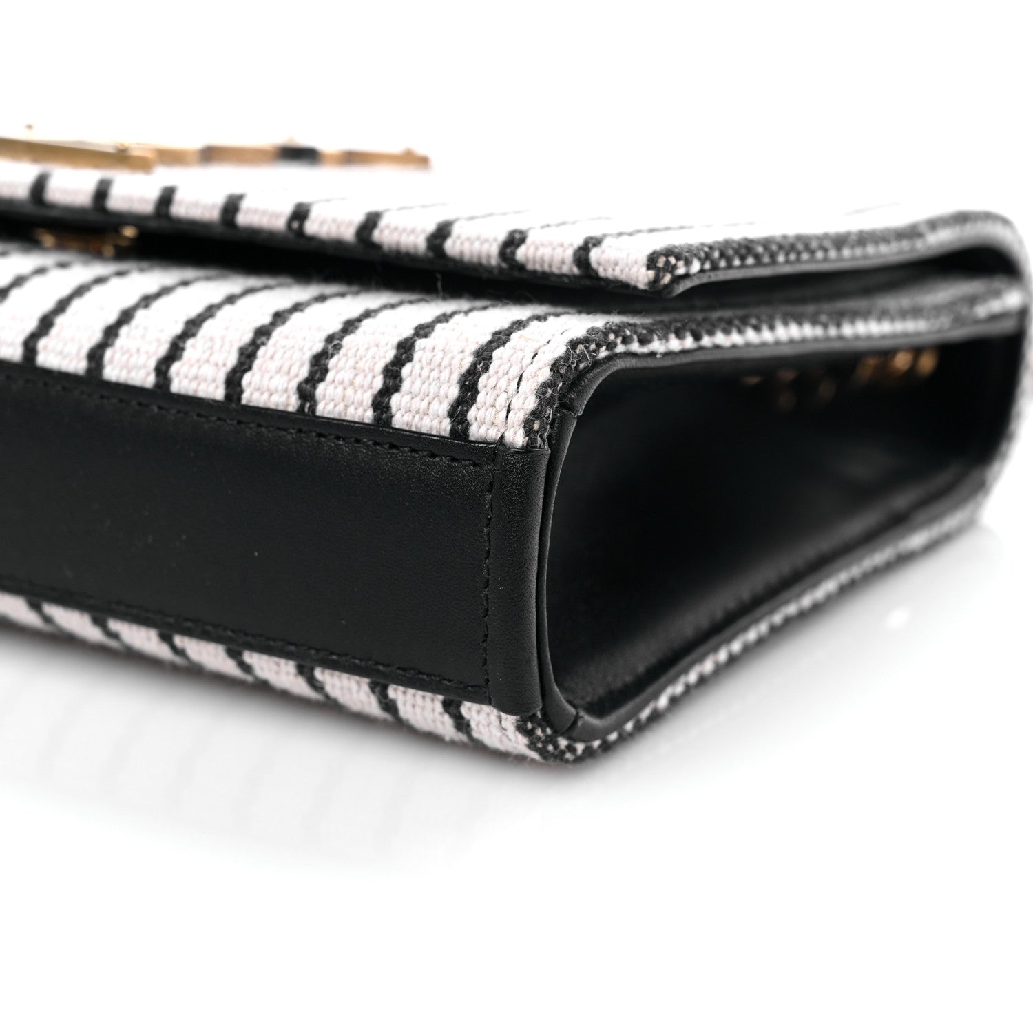 Saint Laurent Canvas Small Striped Kate Satchel Grigio Multicolor 8 of 10