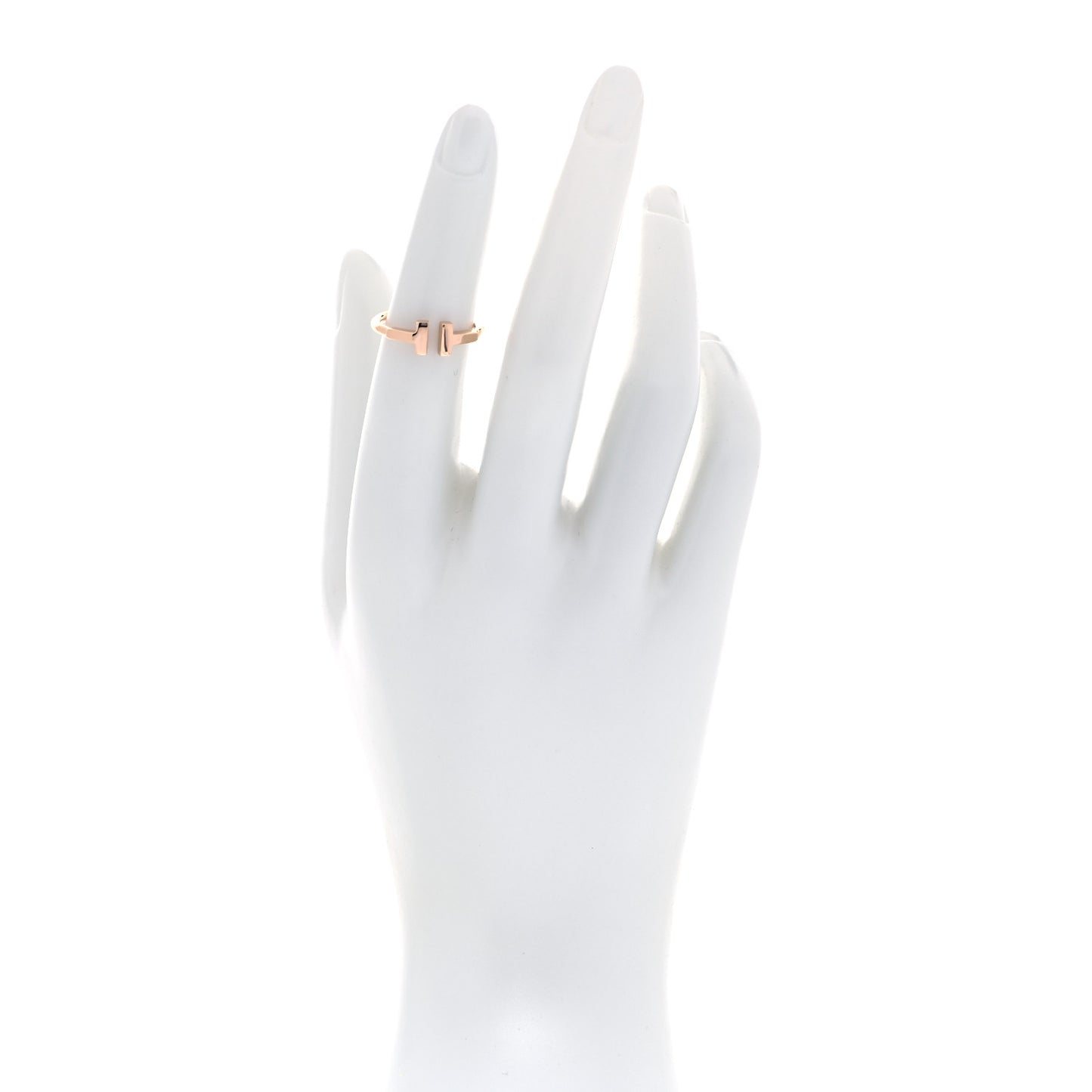 18K Rose Gold T Wire Ring 49 5
