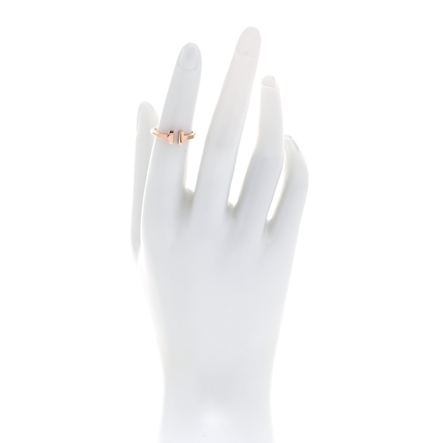Tiffany 18K Rose Gold T Wire Ring 49 5 2 of 5