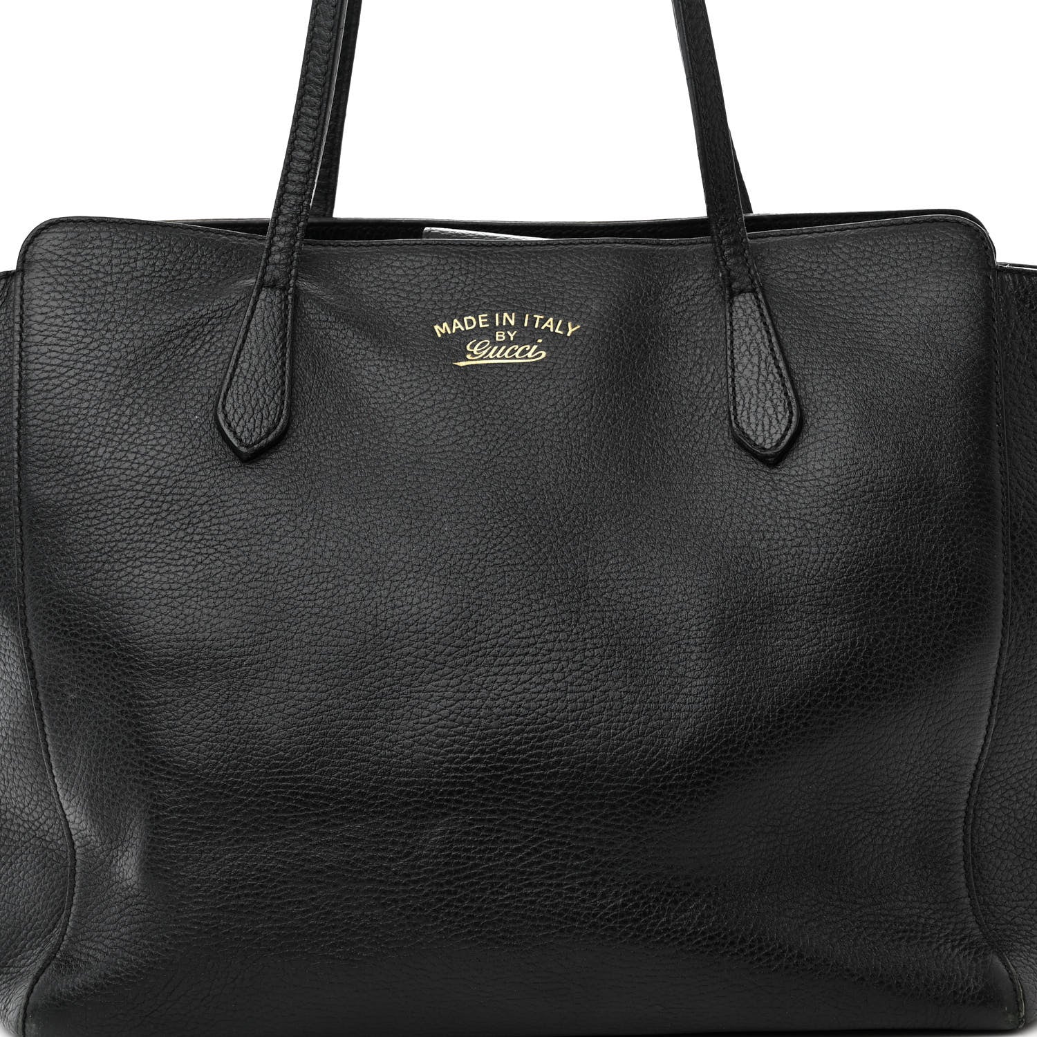 Gucci Pebbled Calfskin Medium Swing Tote Black 7 of 21