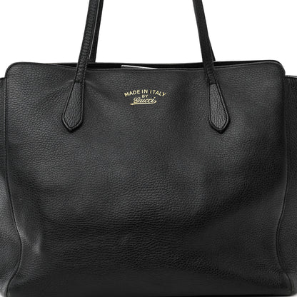 Gucci Pebbled Calfskin Medium Swing Tote Black 7 of 21
