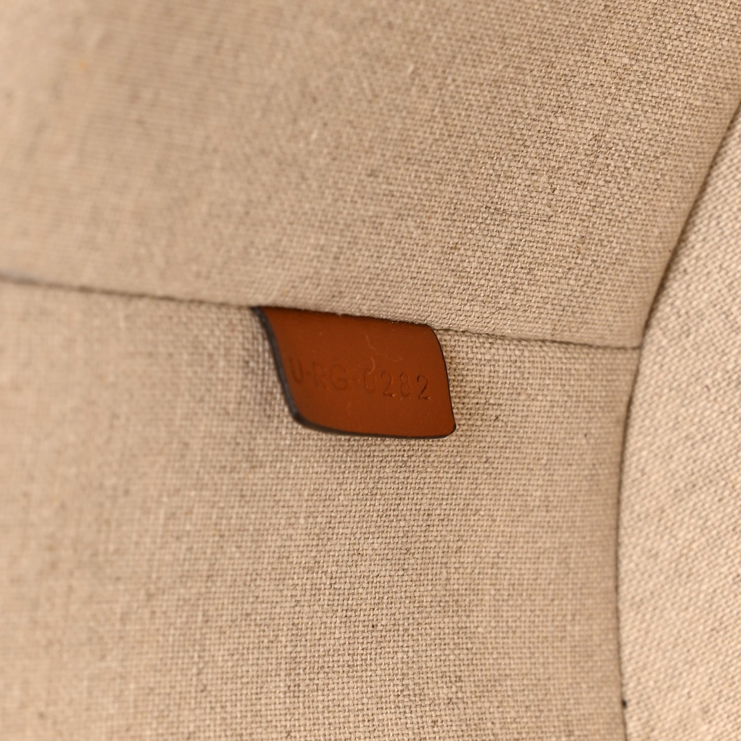 Canvas Smooth Calfskin Logo Bucket 16 Bag Khaki Beige Tan