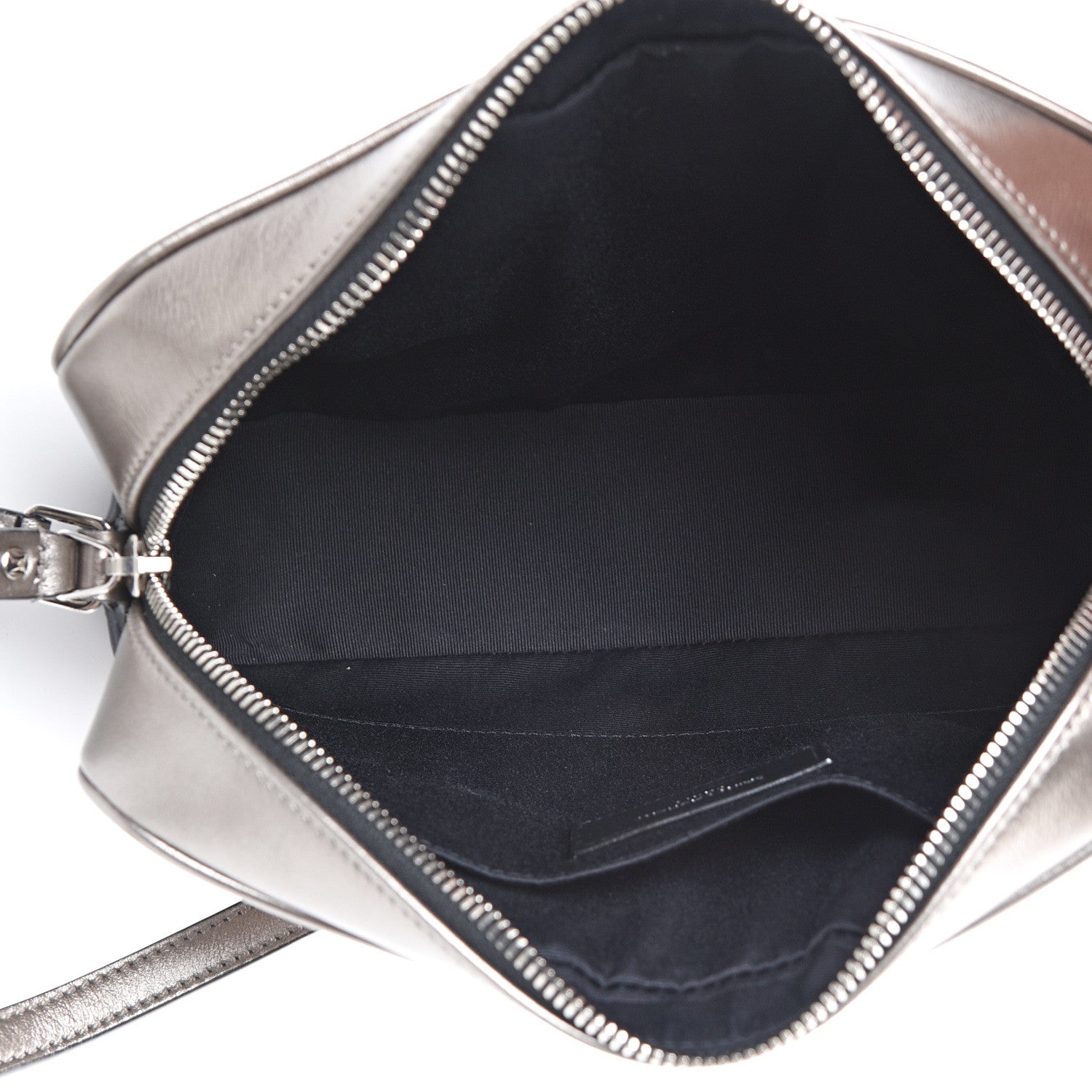 Saint Laurent Metallic Calfskin Matelasse Monogram Lou Camera Bag Silver 4 of 10