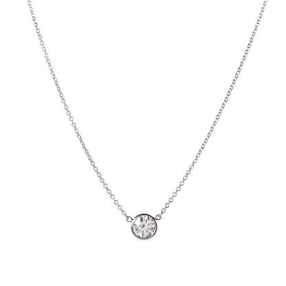 Tiffany Platinum Diamond .60ct Elsa Peretti Diamonds by the Yard Pendant Necklace 3 of 8