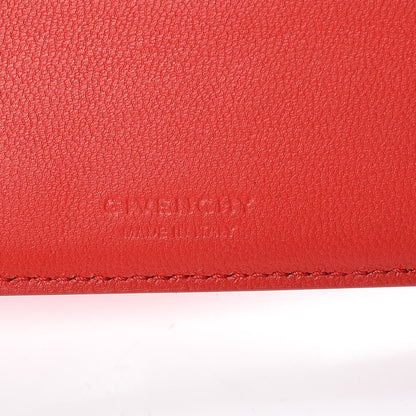 Givenchy Lambskin Logo Emblem Bi-Fold Wallet Red 6 of 8