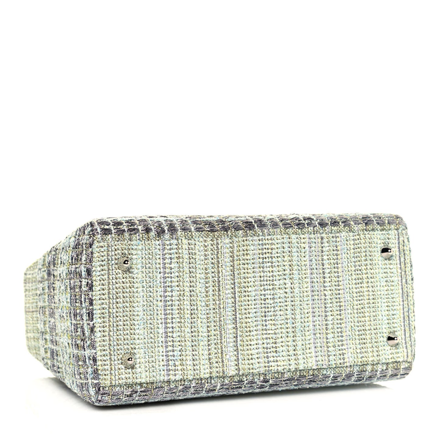 Tweed Medium Lady Dior Green Multicolor