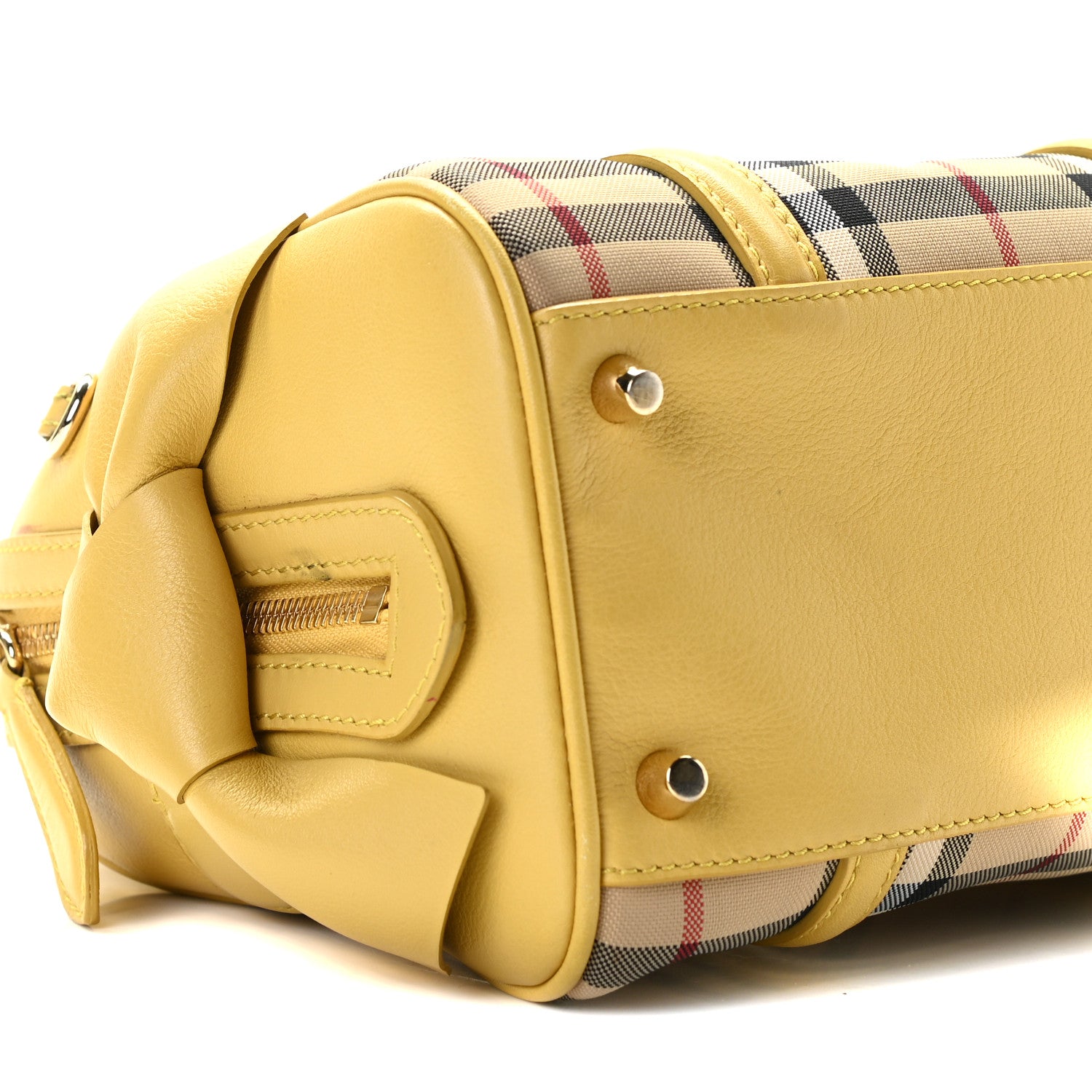 Burberry Horseferry Check Small Alchester Bowling Bag Yellow 6 of 13