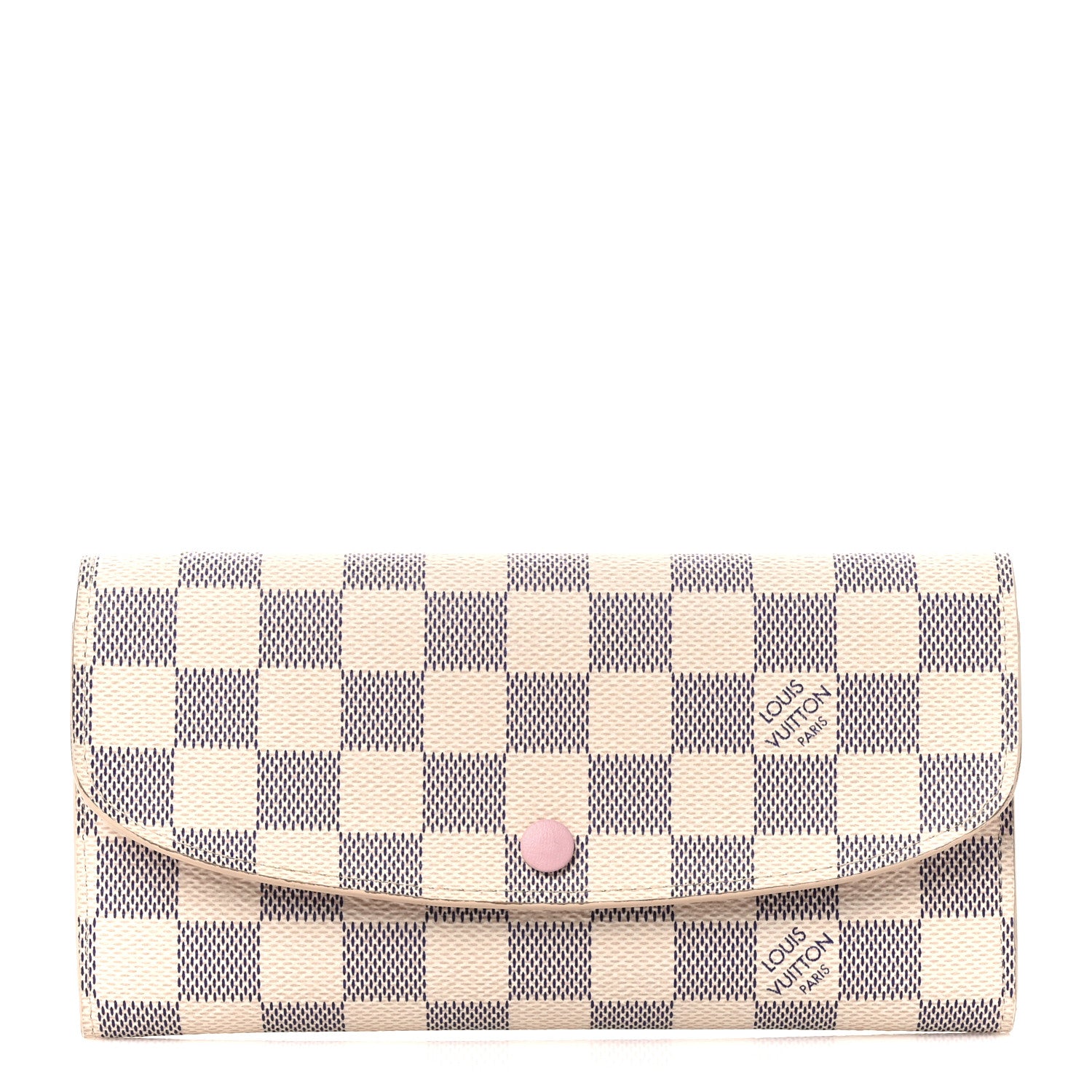 Louis Vuitton Damier Azur Emilie Wallet Rose Ballerine 1 of 11