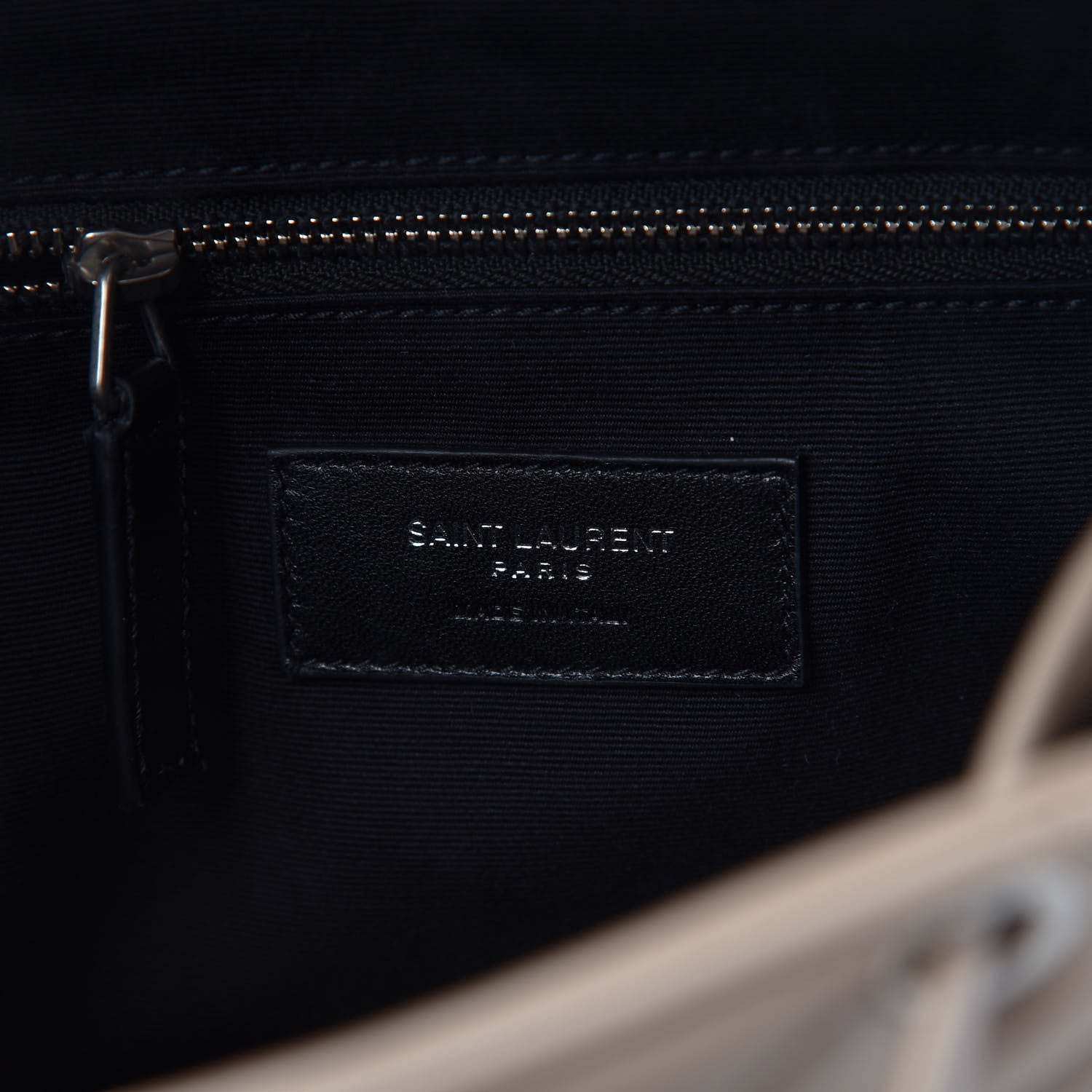 Saint Laurent Calfskin Y Quilted Monogram Small Loulou Backpack Dark Beige 8 of 13