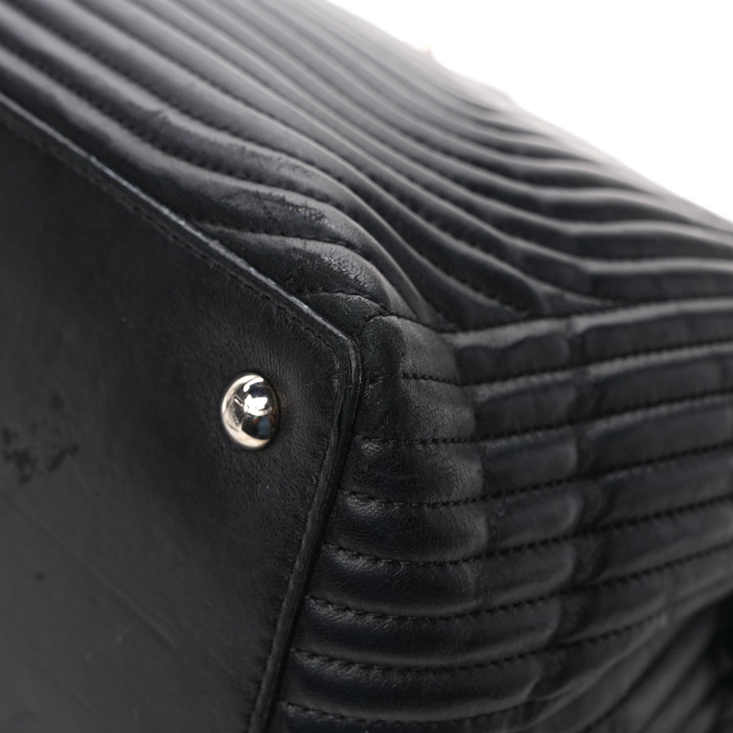 Fendi Shiny Nappa Trapuntata DotCom Chain Satchel Black 11 of 12