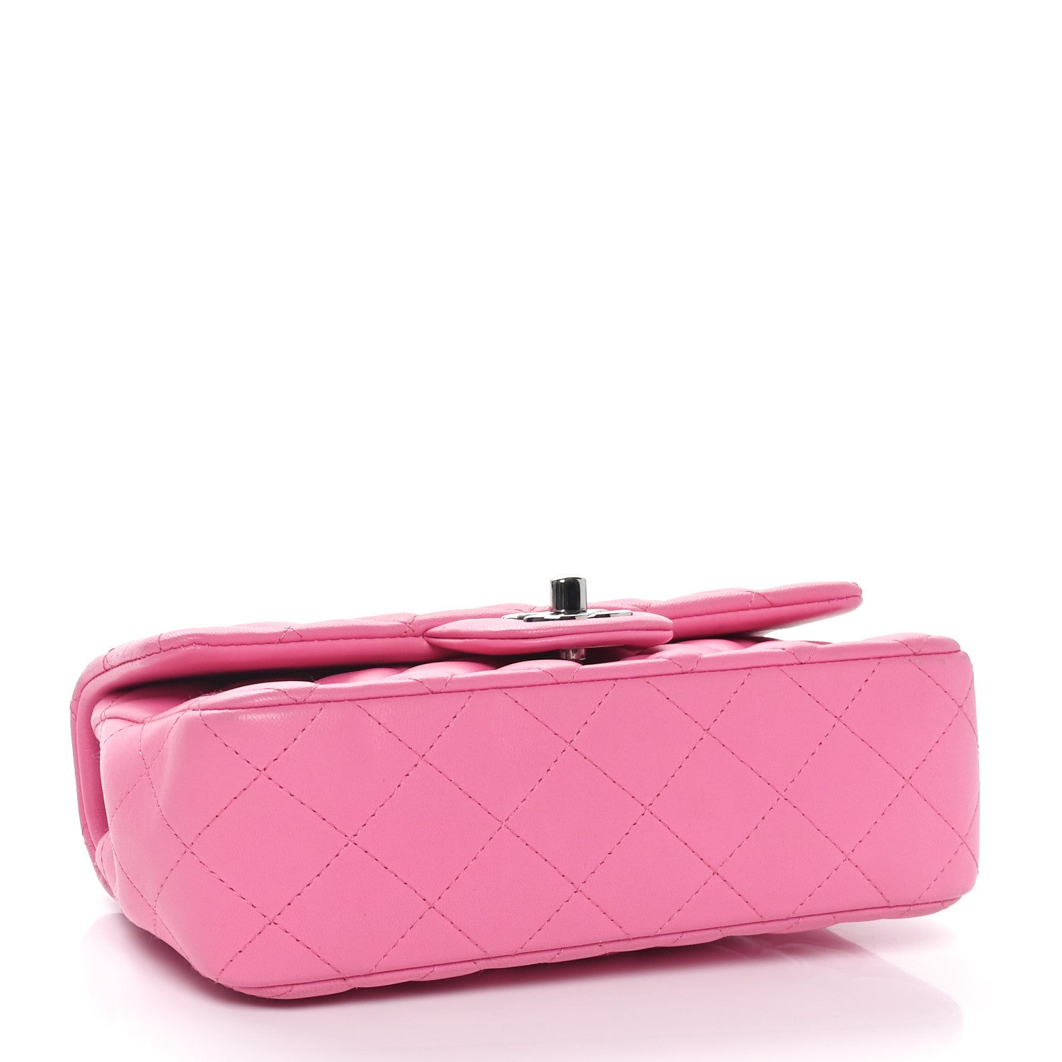 Chanel Lambskin Quilted Mini Rectangular Flap Pink 4 of 10