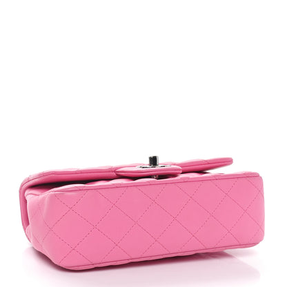 Chanel Lambskin Quilted Mini Rectangular Flap Pink 4 of 10