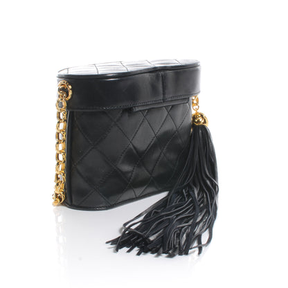Chanel Lambskin Tassel Shoulder Bag Black 3 of 7