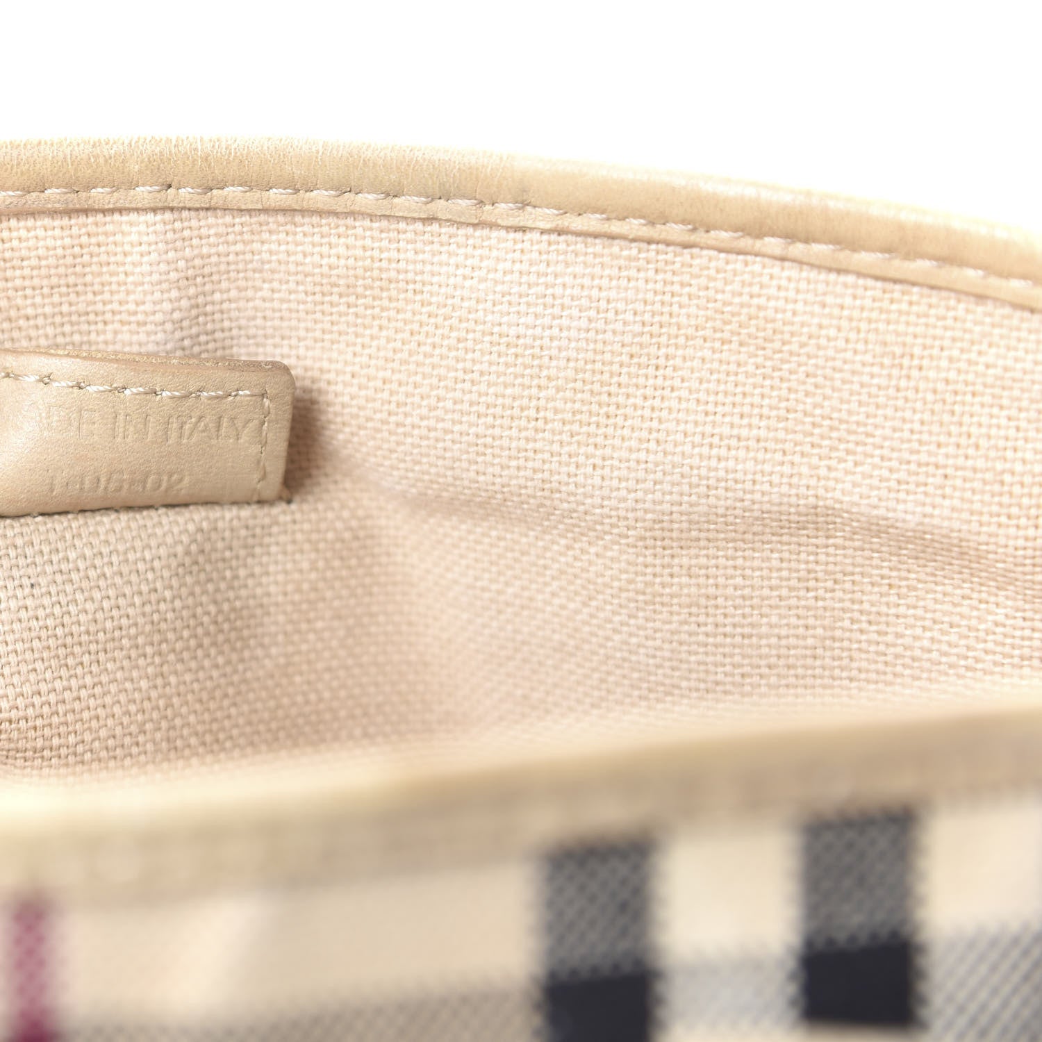Burberry Canvas Vintage Check Mini Tote Beige 9 of 10