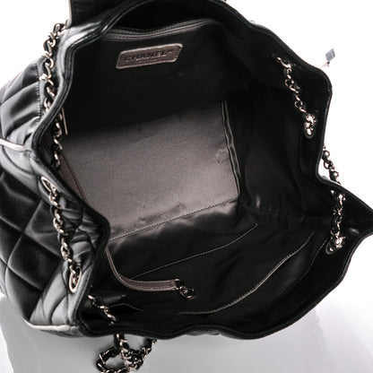 Chanel Lambskin Quilted CC Shopping Tote Black 5 of 7