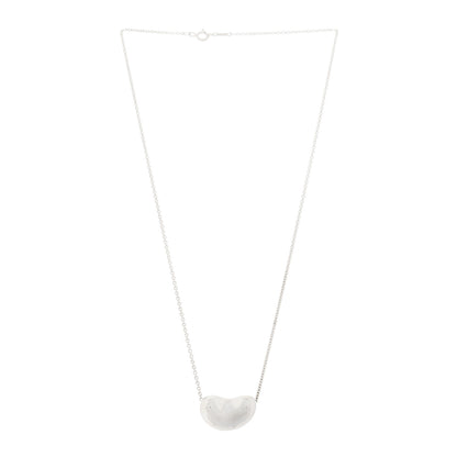 Tiffany Sterling Silver 19mm Elsa Peretti Bean Pendant Necklace 3 of 4