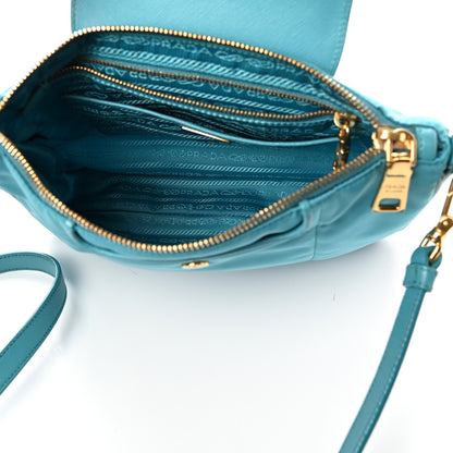 Prada Tessuto Nylon Saffiano Crossbody Bag Turchese 5 of 9