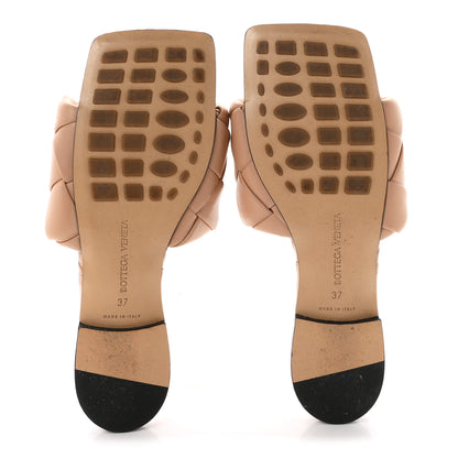 Bottega Veneta Nappa Maxi Intrecciato Lido Flat Sandals 37 Tan 6 of 9